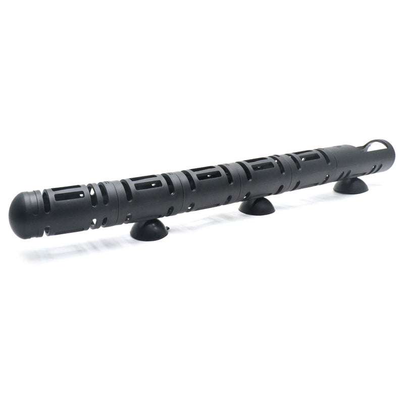 Xiaoyztan Aquarium Heater Guard Protector 17 Inch Detachable Design Black Plastic Cover with Suction Cups Heat Resistant Fish Tank Heater Sleeve for Water Heating Rod Safety - Image 1